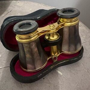 LeMaire Paris Abalone Mother of Pearl & Brass Opera Glasses